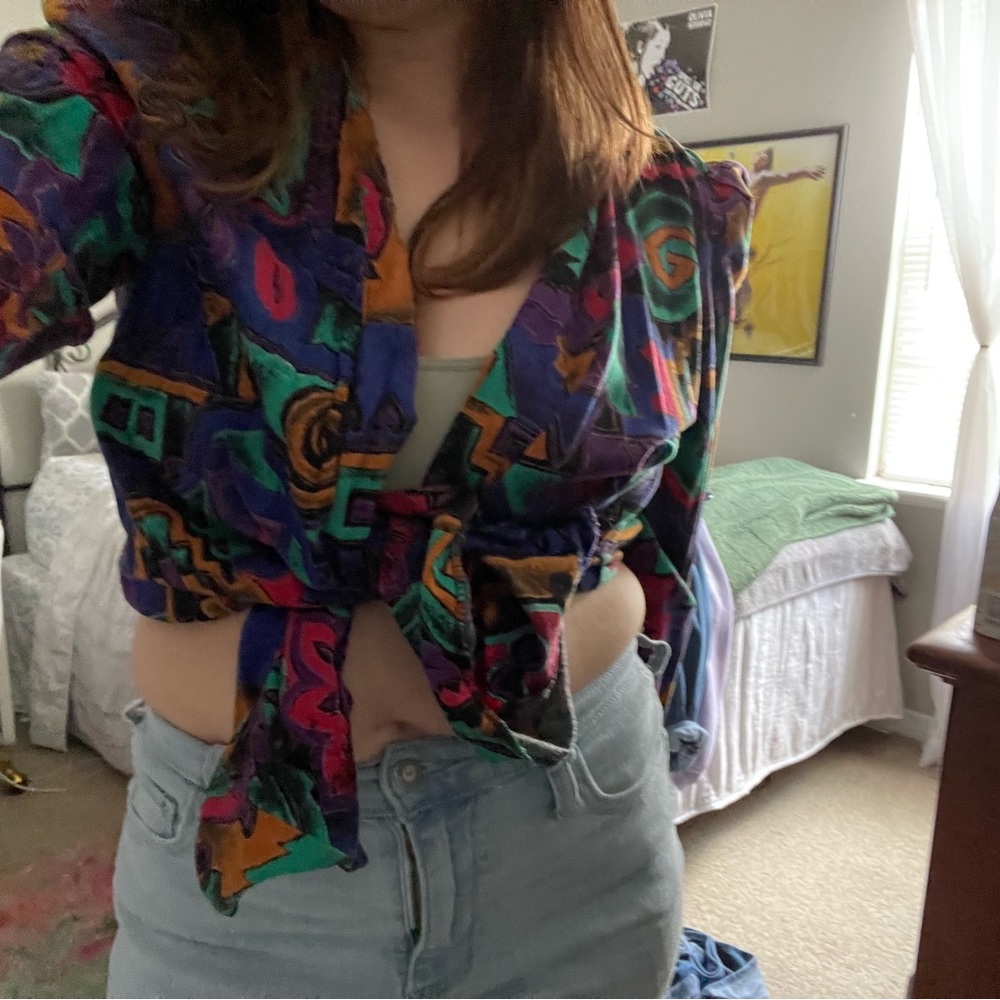 Jenny Petites funky multi-colored top